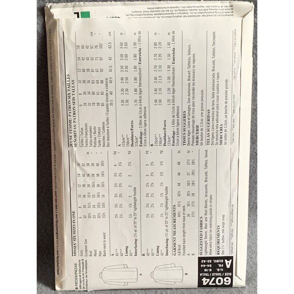 New Look Project Runway Workroom Misses Jacket Pattern 6074 Size 6-16 - uncut - Picture 2 of 2